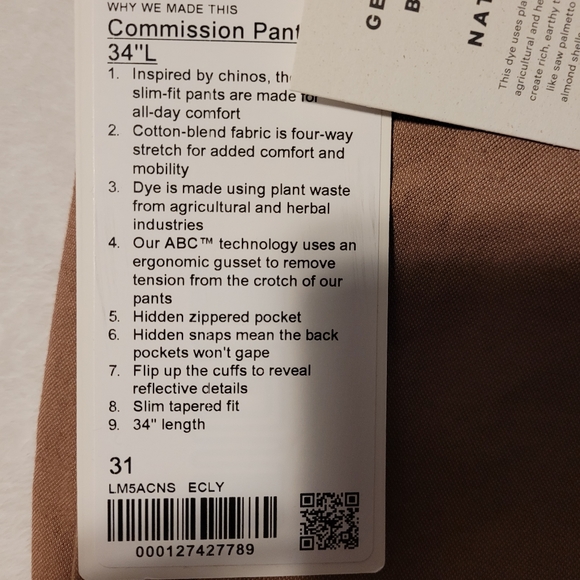 Lululemon commission mens pants - Picture 1 of 3